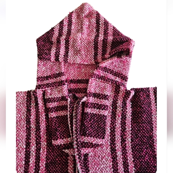 Baja Hoodie Pullover sweater Unixes Slip on style Pink/white and Black One size - Picture 8 of 17